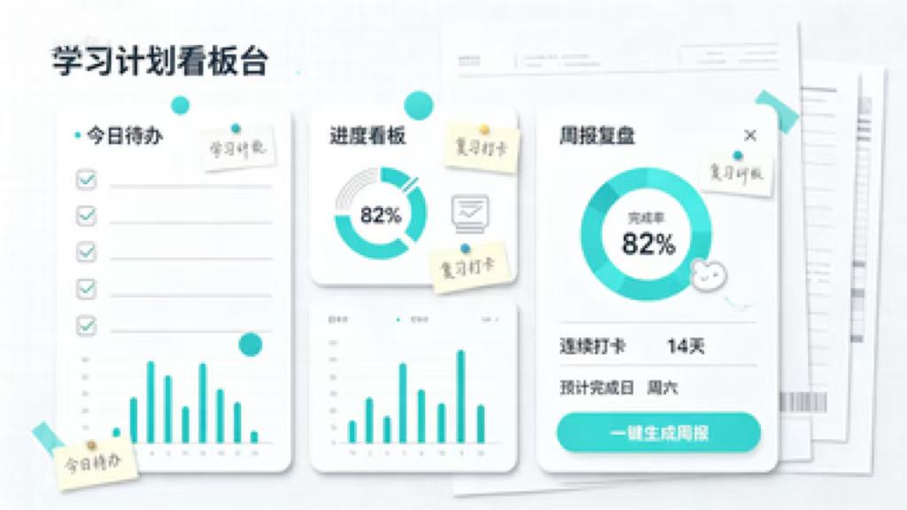 学习计划看板台